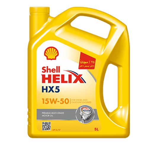 Shell Helix HX5 Motor Oil 15W50 – 4 Liters