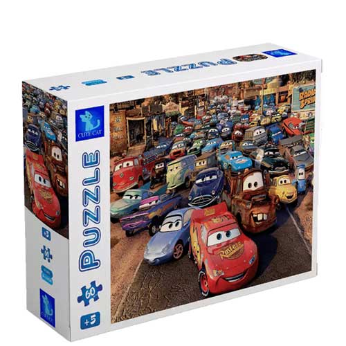 Cute Cat 60-Piece Cars Classic Puzzle for Kids