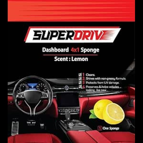 Super Drive Sponge 4 In 1  Dashboard & Leather polish -Lemon