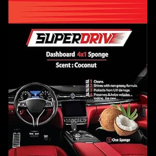 Super Drive Sponge 4 In 1  Dashboard & Leather polish -Coconut